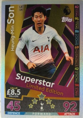 MATCH ATTAX 2018/19 + Extra LIMITED EDITION Card SINGLES EPL BRONZE SILVER  GOLD