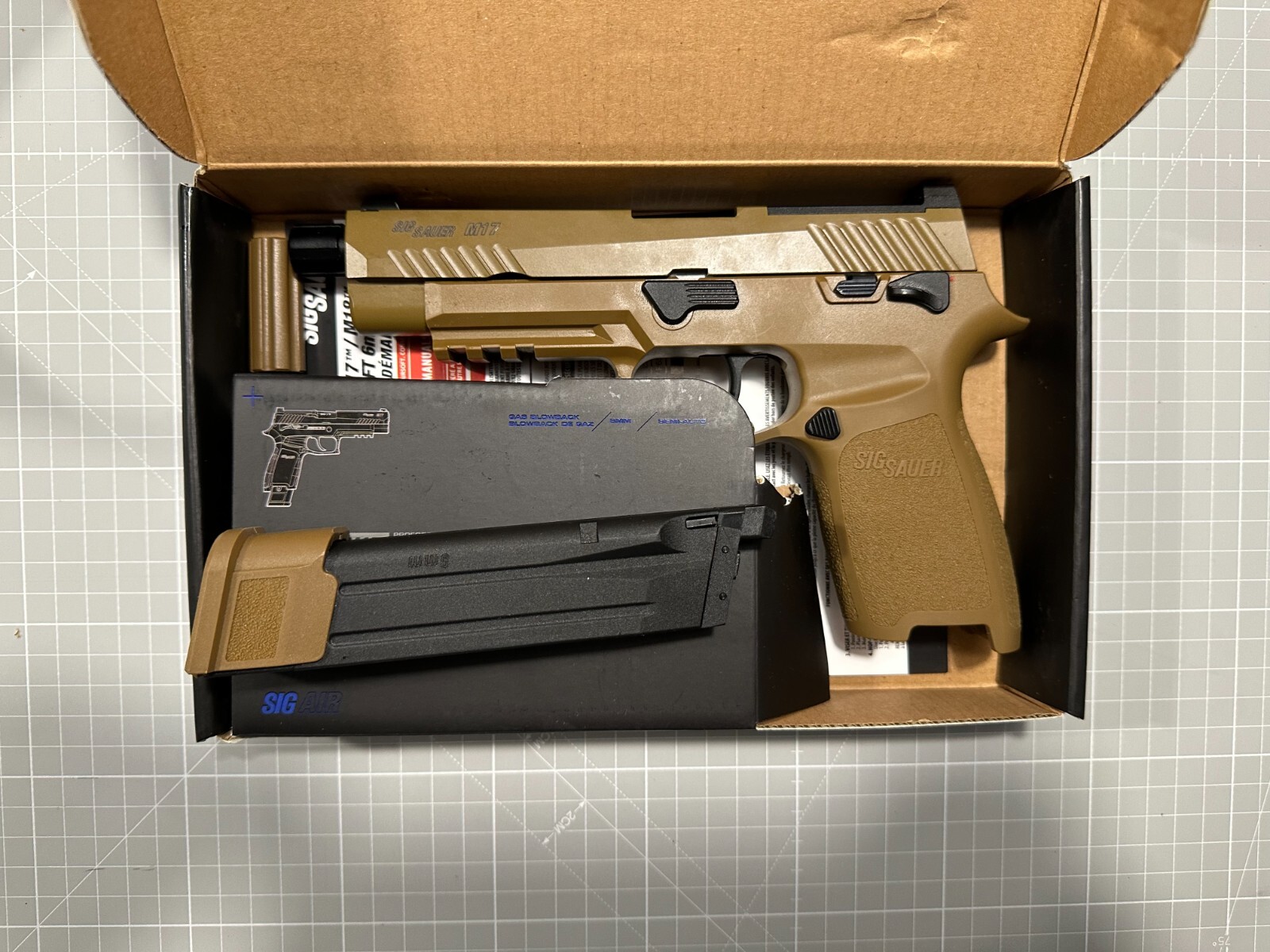 Sig Sauer Pro Force M17 Green Gas Blowback Airsoft Pistol CoyoteTan