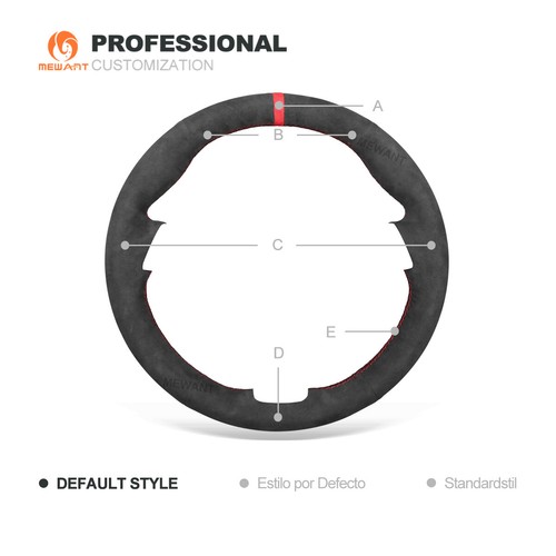 MEWANT Custom Alcantara Car Steering Wheel Cover for Porsche 911 Boxster Cayenne - Picture 9 of 10