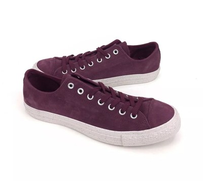 purple leather converse
