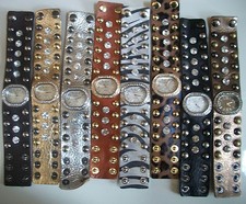 WOMEN'S GENEVA FAUX LEATHER BAND RHINESTONES STUD FASHION DRESSY CASUAL WATCH