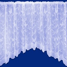 Meadow Jardiniere Arch Shaped Butterfly Pattern Net Curtain - Free Postage 