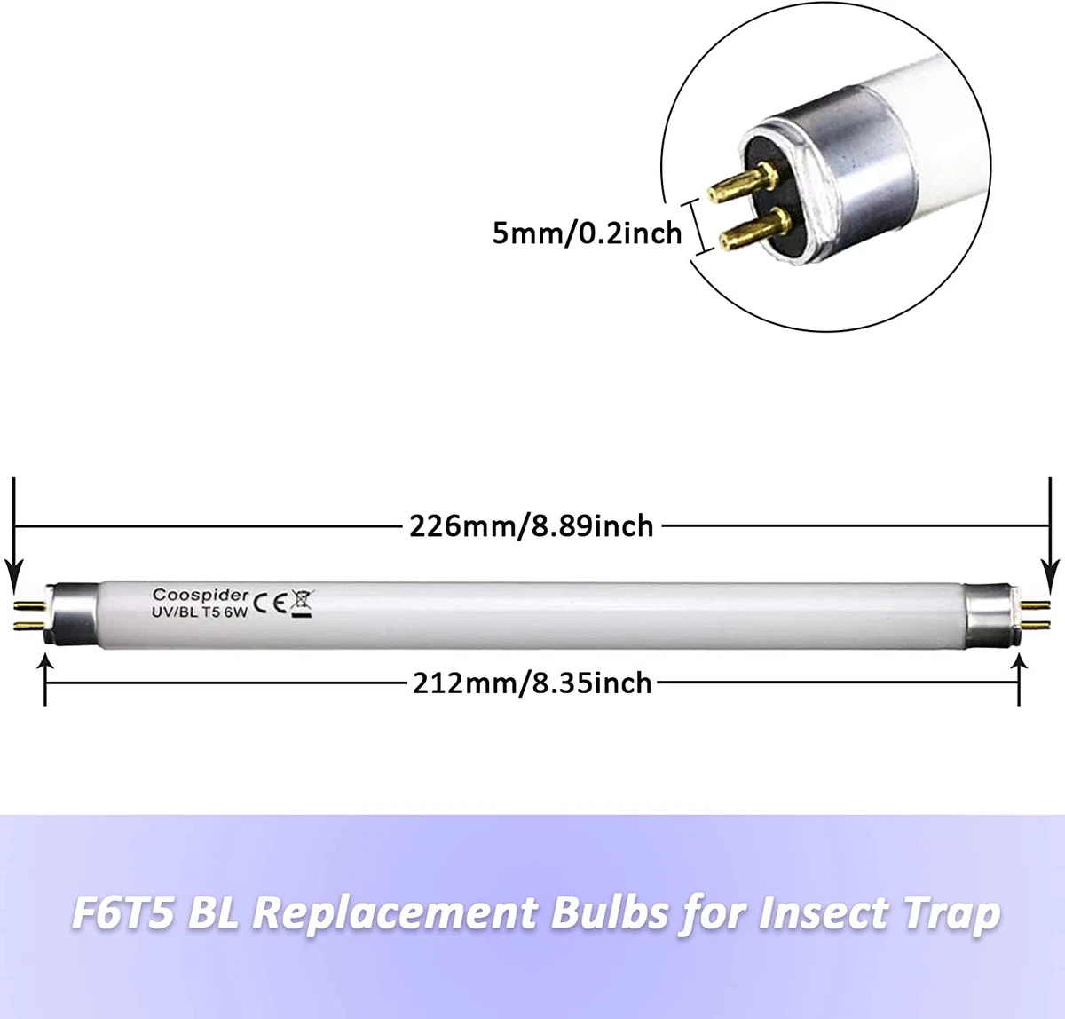 F6t5 bulb cheap led replacement