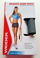 NEW Weider Adult Beaded Exercise Cardio Workout Jump Rope w/ Foam Handles