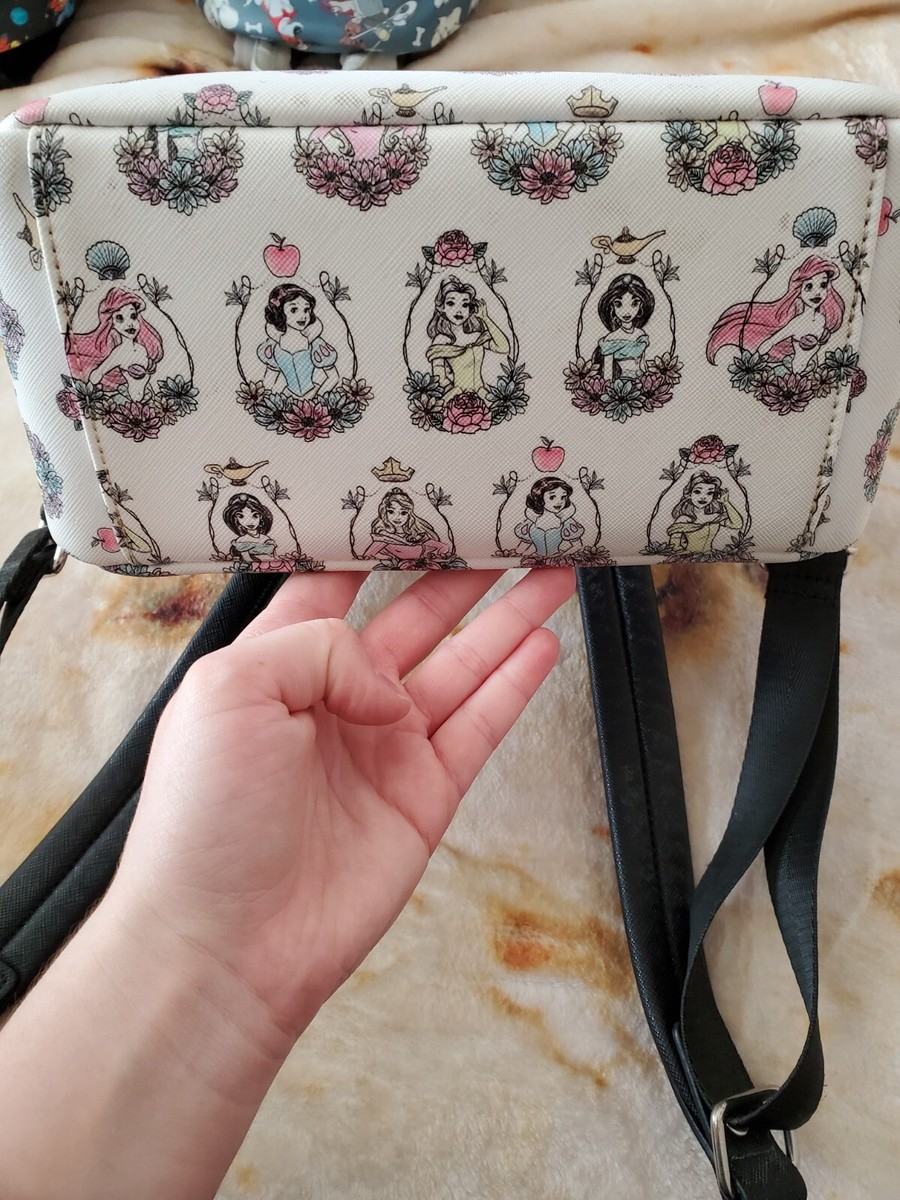Disney X Loungefly Princess Portraits All Over Print Mini Backpack View 3
