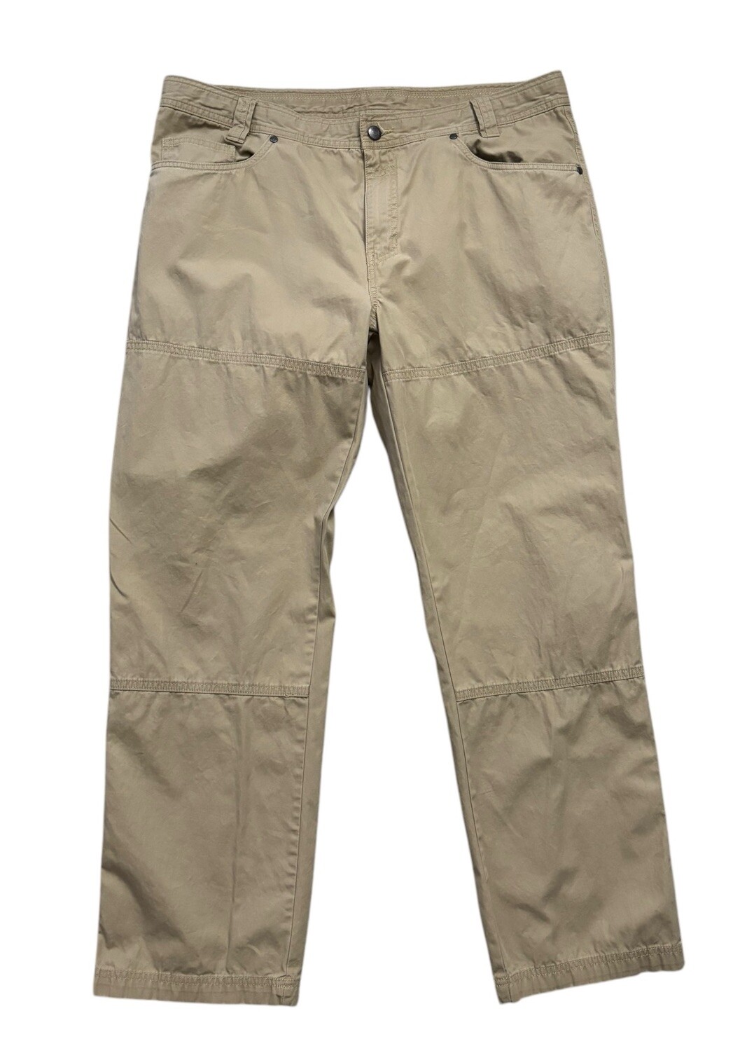 Columbia Pants Mens Size 38x30 Beige Hiking Camping Pants Cotton Twill Durable
