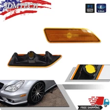 2x Amber Front Side Marker Light Kit For 06-11 Mercedes W219 CLS500 CLS550 CLS63
