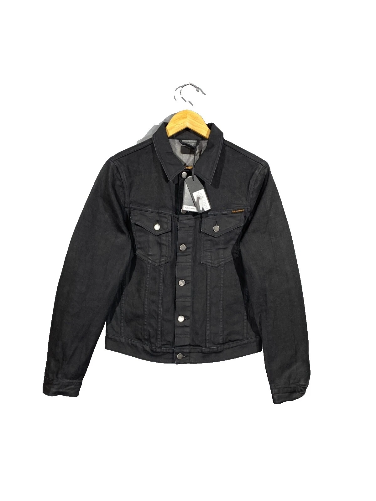 Nudie Negro abrigos, chaquetas y chalecos para hombres