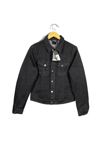 Nudie Jeans Ziggy Punk Leather Jacket Men's M Black Cowhide Used