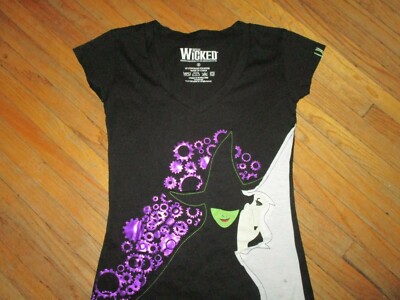 WICKED DEFY GRAVITY T SHIRT Witch Oz Wizard Musical Theater Girls JUNIORS SMALL