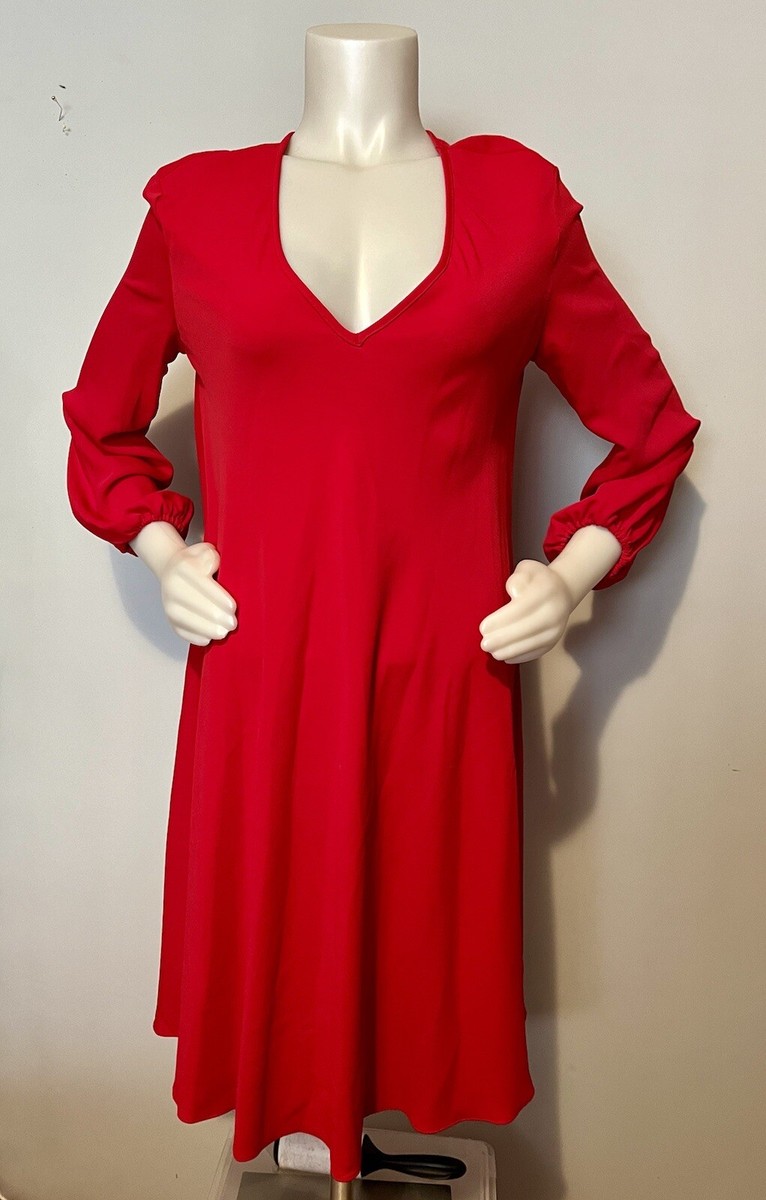 Amanda Uprichard For Le Tote Red Dress Size S Long Sleeve | eBay