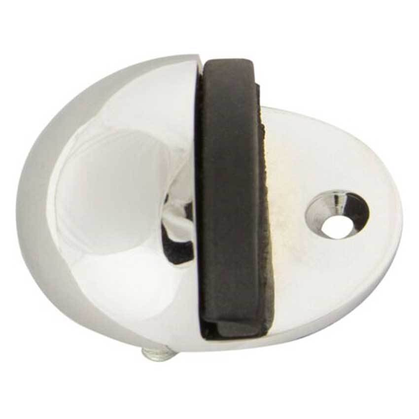 TSS Door Stop Floor Fix Oval Polished Chrome (TSSDOORSTOVC)