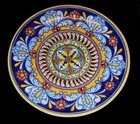 Deruta ITALIAN POTTERY 32 cm 12.5" GEOMETRIC PLATE D