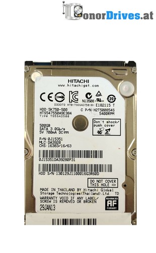 Hitachi HTS547550A9E384 - 500 GB - SATA - PCB 220 0A90269 01*