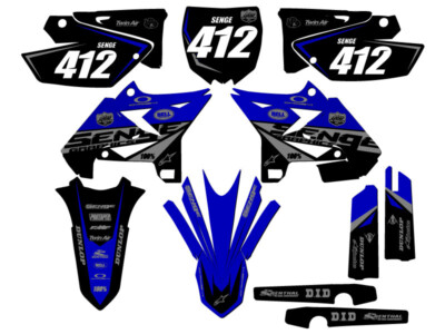 2002-2004 fits UFO RESTYLE YZ 125 BINARY Blue Senge Graphics Kit Compatible w...