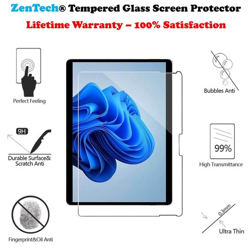 Tempered Glass Screen Protector Saver For Microsoft Surface Pro 8 (2021) / Pro X - Picture 3 of 8
