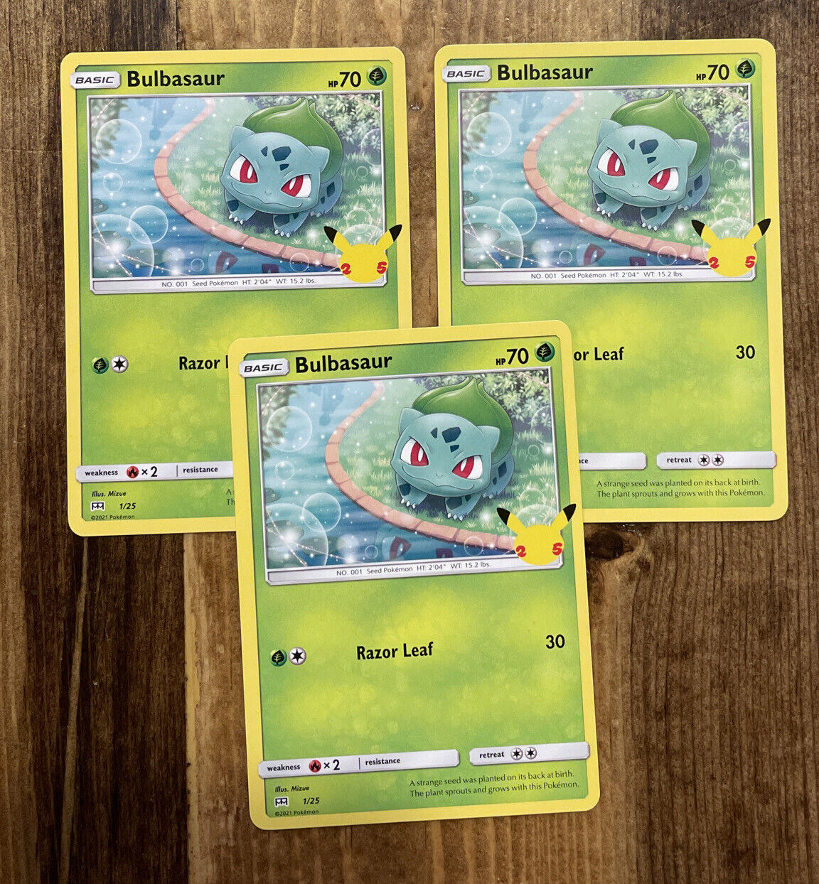 Pokémon SHINY BULBASAUR 25th Anniversary McDonald's 1/25 HOLO Promo Card  2021