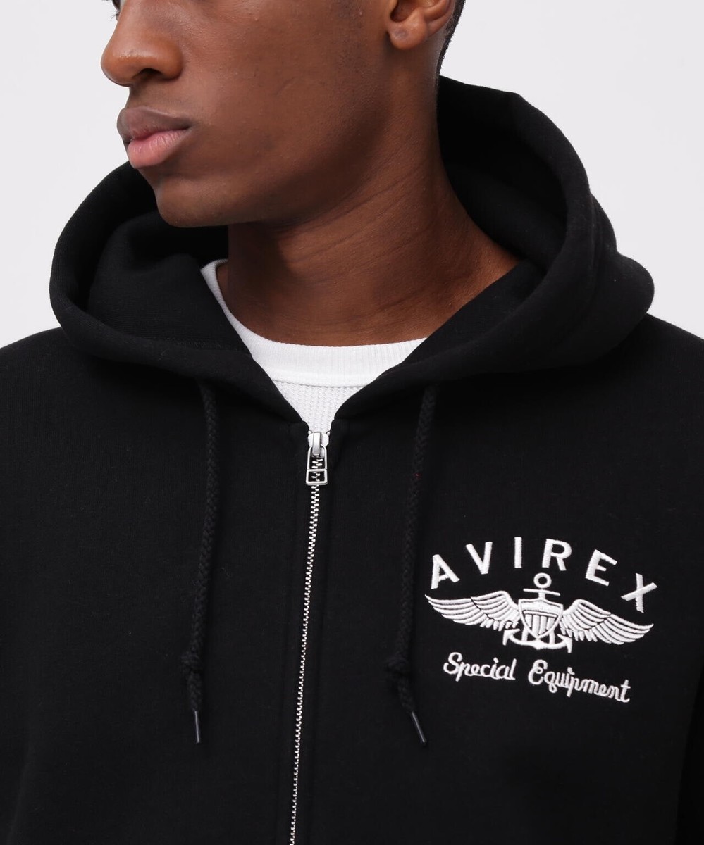 ASK availability first) AVIREX VARSITY LOGO SWEAT ZIP UP