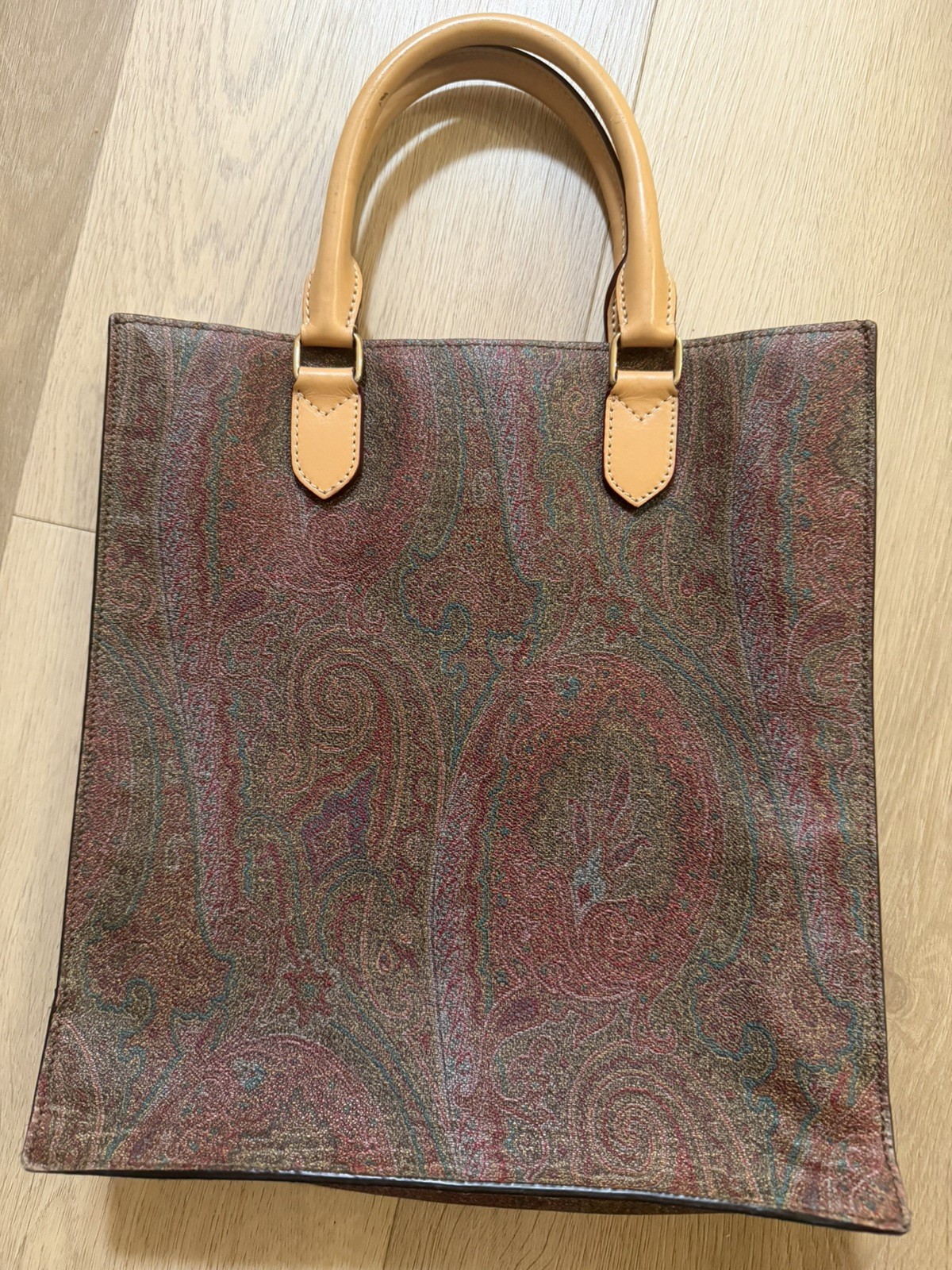 Vintage Etro Women Bag Paisley Pattern Tote Handbag