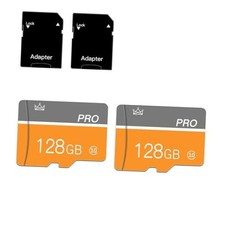 128GB Memory Card,Micro Card with Adapter Class 10 High 128GB-2PACK Yellow