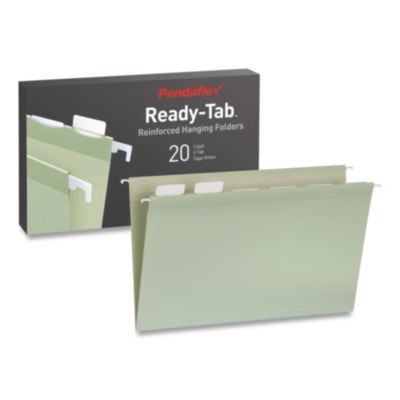 Esselte 1009464 Hanging File Folders Legal Sage Green 20/box