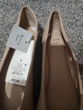 A New Day Women's Size 6 Brown With Black Toe Slip On Shoes