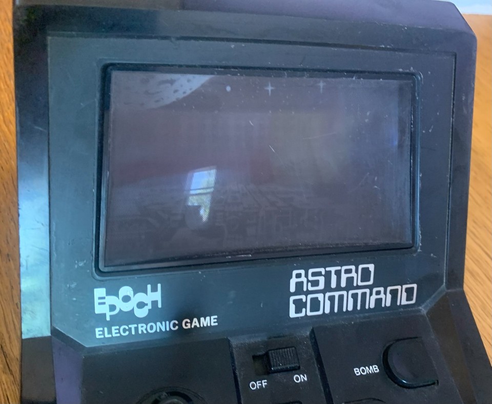 Jeu électronique Epoch Astro Command (1982), Type Super Cobra, Boîte ITMC, Bon état