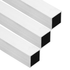 Aluminum Square Tubing,0.75"x0.75"x14" Long 0.04" Wall Thick Square Tube 3pcs