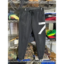 Emporio Armani EA7 Black Logo Stripe Athletic Jogger Sweatpants Men's Size M
