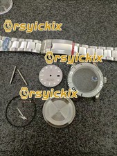 DIY SET for 40MM 2824 3135 watch case  dial  hands  Stainless Steel Strap