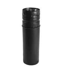 Pelletvent for Multi-Fuel 3In. Diameter X 12In. Adjustable Pipe Length, Black