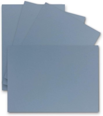 50 Einzel-Karten DIN A6-10,5 x 14,8 cm - 240 g/m² - Graublau - Tonkarton - 