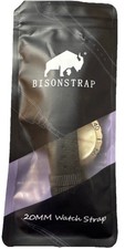 BISONSTRAP 20mm Nylon Watch Strap   Black, Black Buckle, Men  s Style