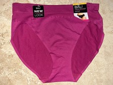 NWT Bali Comfort Revolution Modern Seamless Hi-Cut Panty DFMSHC Large 7 Maroon