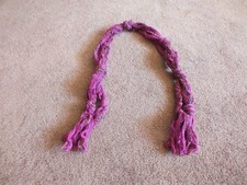 Beautiful Handmade Ribbon Yarn Scarf Necklace Multi Glitter 36" Long NICE