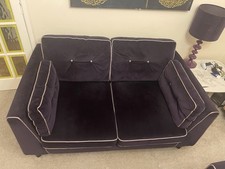 Cricket 2 Seater Sofa Luxurious Easy Clean Soft purple Plush Velvet