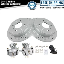 Rear Semi-Metallic Brake Pad, Performance Rotor & Caliper Kit for Honda
