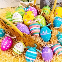 🐰🌷20 Bunte Ostereier Osterdeko Osterstrauch Osterei Deko Set FrüHling🌷🐰