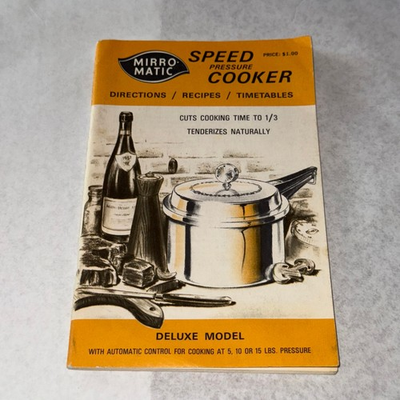 #ad Mirro Matic Speed Pressure Cooker Manual 1972 Deluxe Model Recipes Timetables $20.66
