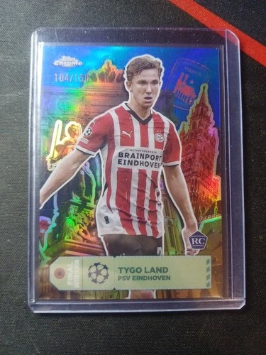2024-25 Topps Chrome UCC Final Destination Tygo Land Blue Refractor /150 RC