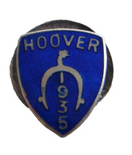 Hallmarked Silver 1935 HOOVER Company employee award badge Vacuum Cleaner Maker