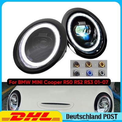 E-Mark E57 LED Scheinwerfer für MINI Cooper R50 R52 R53 01-07 Strahl Haloeye