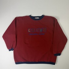 Vintage Levi  s Crewneck Rare Spell Out Sweatshirt Medium Burgundy 90s