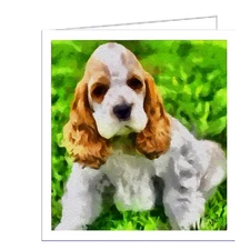 Cocker Spaniel 'Hogan' Fine Art Notecards - Set of Six.  5.25 x 5.25 inches