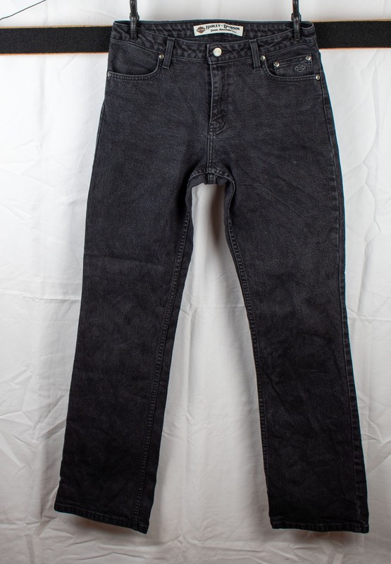Harley Davidson Boot Cut Black  Jeans Size 8 Long