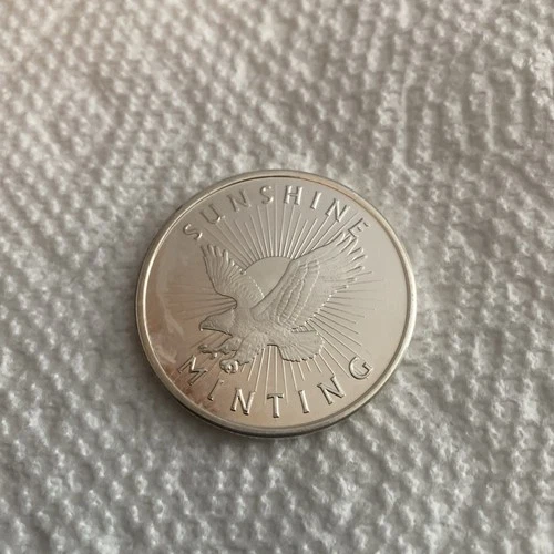Silver 1 Oz .999 Fine Silver Round from Sunshine Minting Silver Eagle Coin