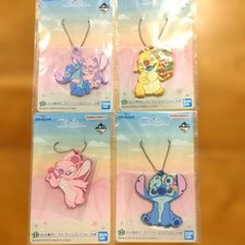 Disney Stitch Lilo & Stitch Ichiban Kuji H Prize Rubber Charm Set of 4 Unopened