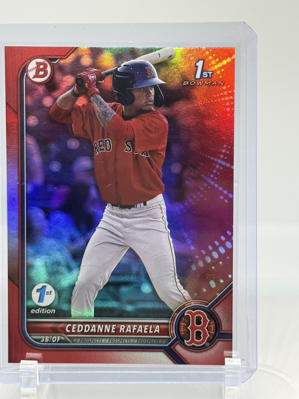 2022 Bowman 1st Edition 1st Bowman Red Foil 3/5 Ceddanne Rafaela #BPPF-61 Sox