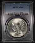 1927 Peace Dollar - $1 PCGS MS62 - Bright And Lustrous!