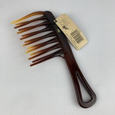 Vintage Mebco Wide-Tooth Tortoise Shell Hair Comb Detangle Volume